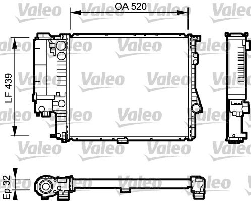 Kühler, Motorkühlung VALEO 734301