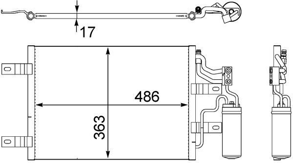 Kondensator, Klimaanlage MAHLE AC409000S