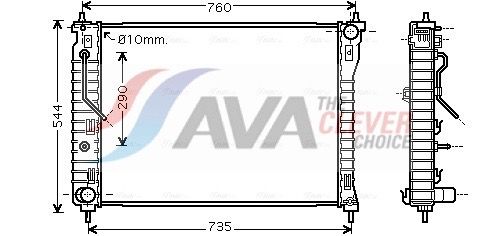 Kühler, Motorkühlung AVA QUALITY COOLING OL2434