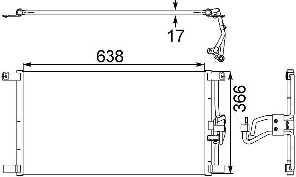 Kondensator, Klimaanlage MAHLE AC246000S