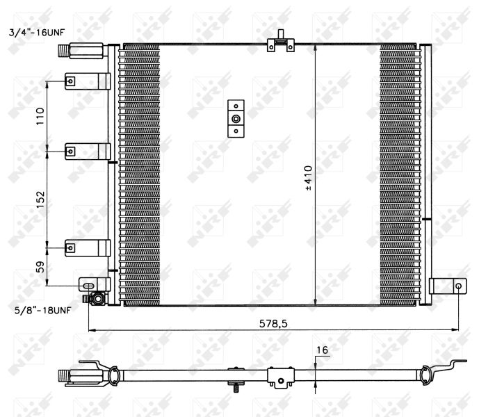 Kondensator, Klimaanlage NRF 35212