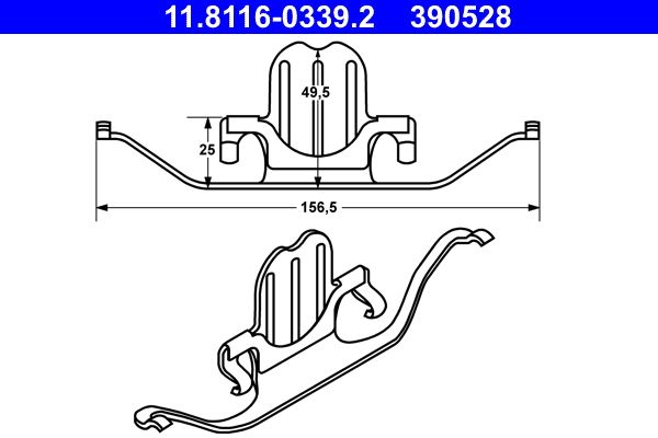 Feder, Bremssattel ATE 11.8116-0339.2