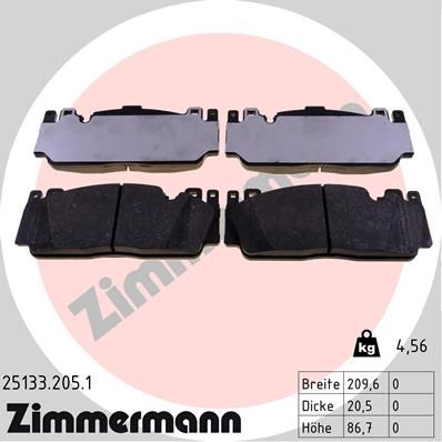Bremsbelagsatz Bremsbeläge ZIMMERMANN 25133.205.1