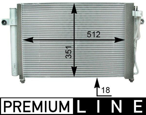 Kondensator, Klimaanlage MAHLE AC393000P