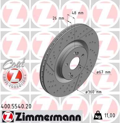 Bremsscheibe ZIMMERMANN 400.5540.20