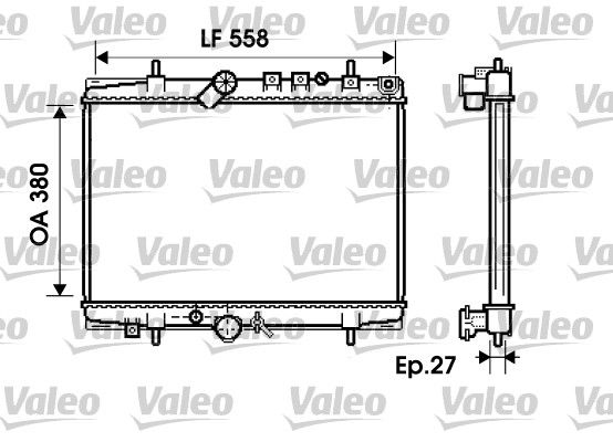 Kühler, Motorkühlung VALEO 734282