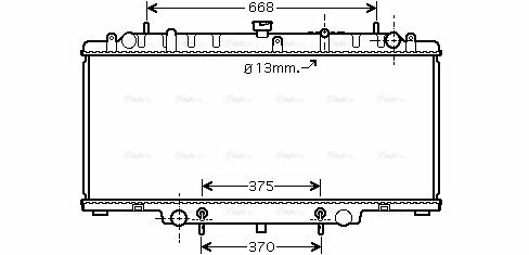 Kühler, Motorkühlung AVA QUALITY COOLING dn2264