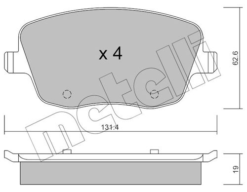Bremsbelagsatz, Scheibenbremse METELLI 22-0547-0