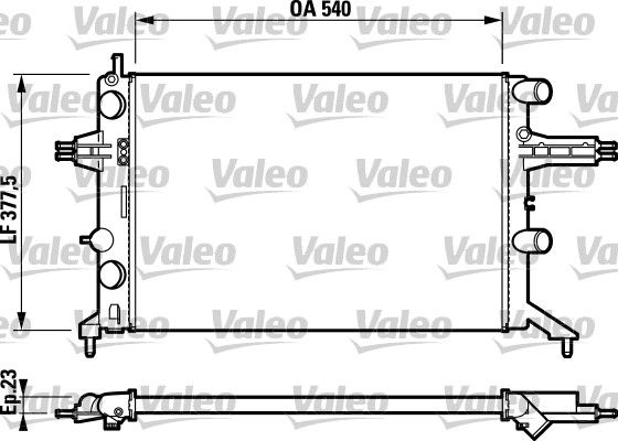 Kühler, Motorkühlung VALEO 732723