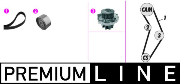 Wasserpumpe + Zahnriemensatz MAHLE CPK134000P