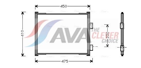 Kondensator, Klimaanlage AVA QUALITY COOLING FD5262