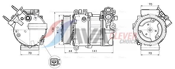 Kompressor, Klimaanlage AVA QUALITY COOLING JRAK061
