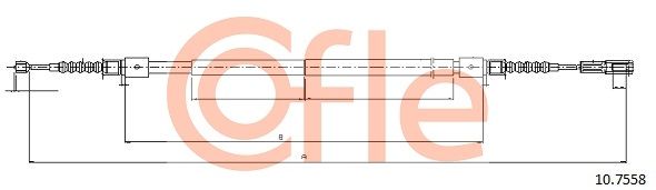 Seilzug Feststellbremse COFLE 10.7558