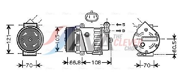 Kompressor, Klimaanlage AVA QUALITY COOLING OLAK389