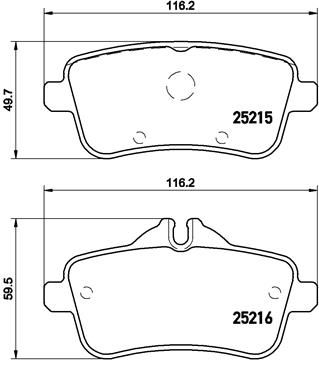 Bromsbeläggssats, skivbroms BREMBO P50101