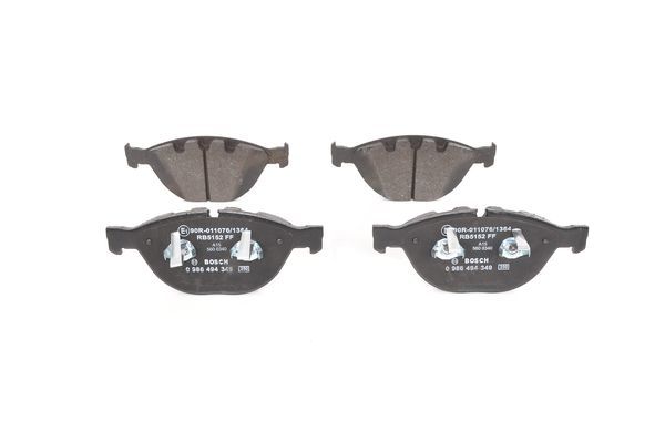 Bremsbelagsatz, Scheibenbremse BOSCH 0986494349