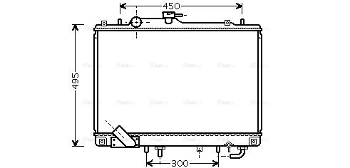 Kühler, Motorkühlung AVA QUALITY COOLING mt2157