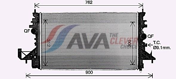 Kühler, Motorkühlung AVA QUALITY COOLING OL2743