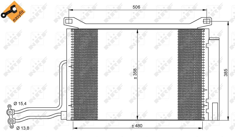 Kondensator, Klimaanlage NRF 35787