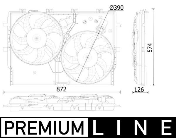 Lüfter, Motorkühlung MAHLE CFF551000P