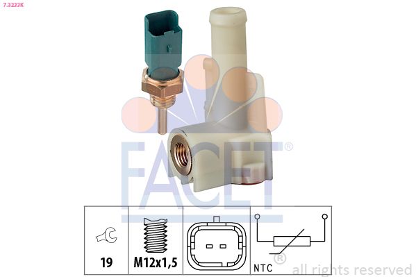 Sensor, Kühlmitteltemperatur FACET 7.3233K