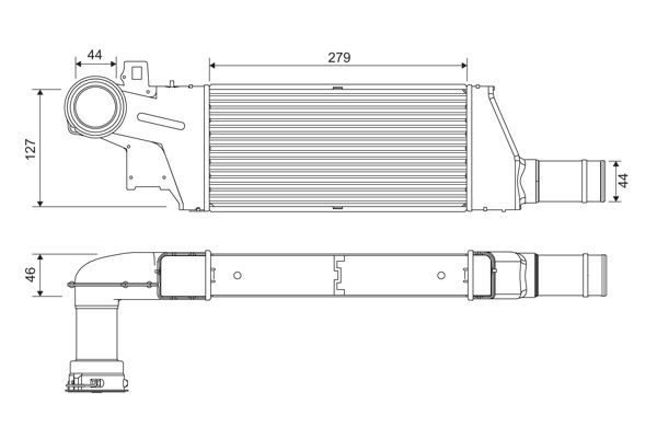 Ladeluftkühler VALEO 818809