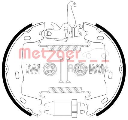 Bremsbackensatz, Feststellbremse METZGER 0152021