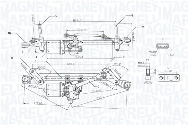 Scheibenreinigungsanlage MAGNETI MARELLI 064351736010
