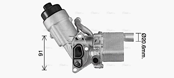 Ölkühler, Motoröl AVA QUALITY COOLING ol3702h