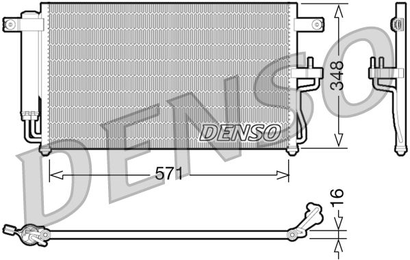Kondensator, Klimaanlage DENSO DCN41001