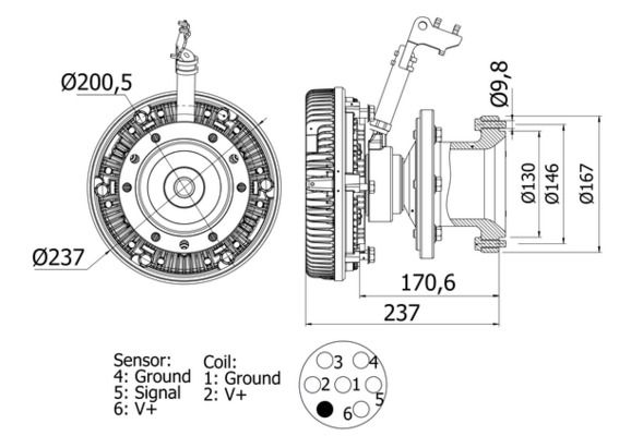 Kupplung, Kühlerlüfter MAHLE CFC115000S
