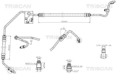 Hydraulikschlauch, Lenkung TRISCAN 8516 25001