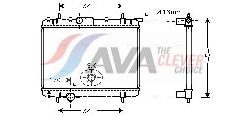 Kühler, Motorkühlung AVA QUALITY COOLING PEA2247