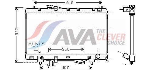Kühler, Motorkühlung AVA QUALITY COOLING TO2330
