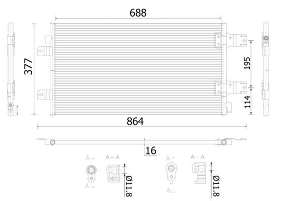 Kondensator, Klimaanlage MAHLE AC906000S