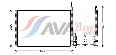 Kondensator, Klimaanlage AVA QUALITY COOLING FDA5328