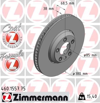 Bremsscheibe ZIMMERMANN 460.1557.75