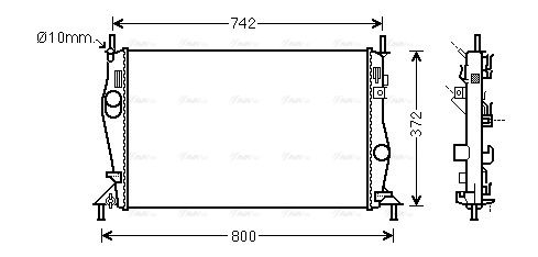 Kühler, Motorkühlung AVA QUALITY COOLING fda2596