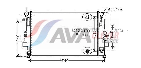 Kühler, Motorkühlung AVA QUALITY COOLING MSA2460