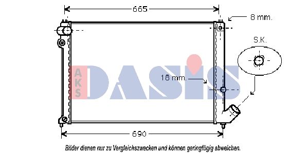 Kühler, Motorkühlung AKS DASIS 060930N