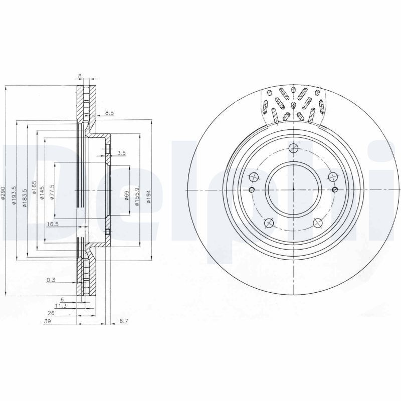 Bremsscheibe DELPHI BG4034