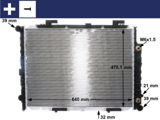 Kühler, Motorkühlung MAHLE CR2204001S
