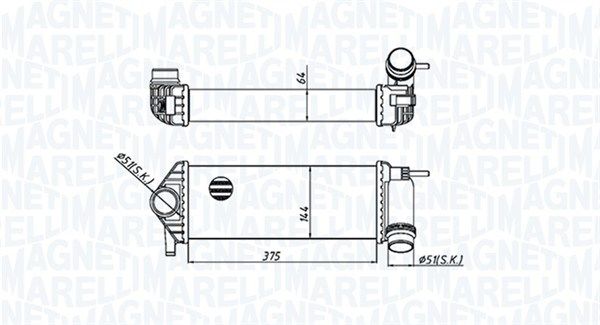 Laddluftkylare MAGNETI MARELLI 351319205510