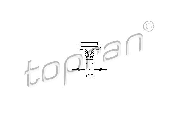 Halteclip, Türverkleidung TOPRAN 103 307