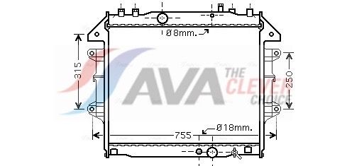 Kühler, Motorkühlung AVA QUALITY COOLING TO2432