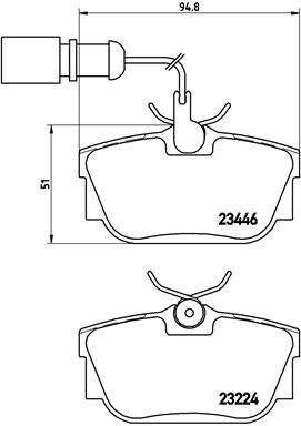 Bromsbeläggssats, skivbroms BREMBO P85059
