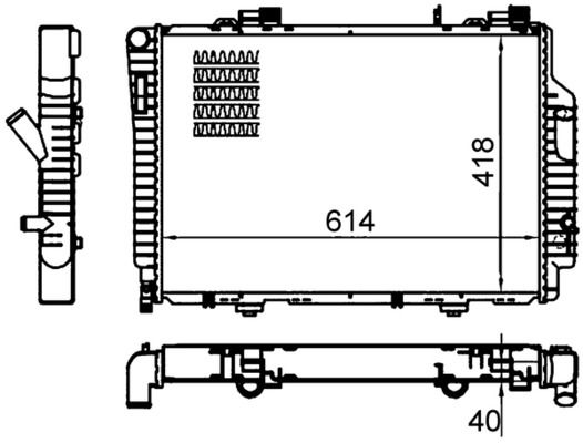Kühler, Motorkühlung MAHLE cr 485 000s