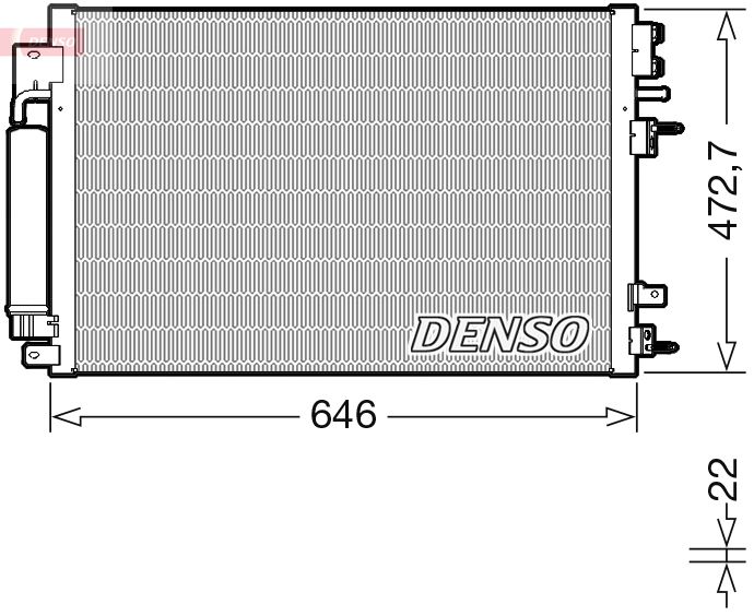 Klimakondensator Klimakühler Denso DCN13022
