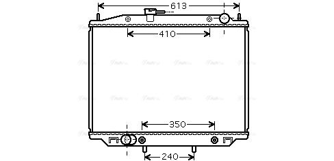 Kühler, Motorkühlung AVA QUALITY COOLING dn2303