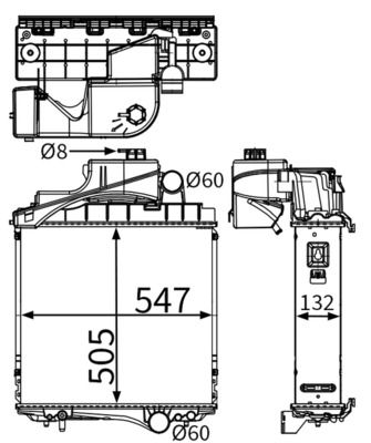 Kühler, Motorkühlung MAHLE CR1729000S